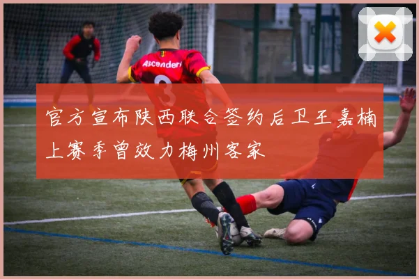 官方宣布陕西联合签约后卫王嘉楠上赛季曾效力梅州客家